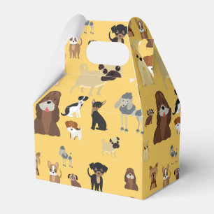 gelbes Hundemuster Geschenkschachtel