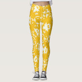 Gelbes Hundemuster Leggings (Vorderseite)