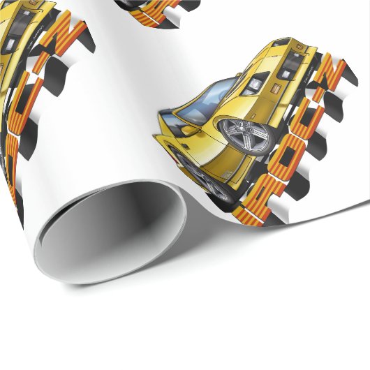 Gelbes IROC Z Geschenkpapier (Rolleneckpunkt)