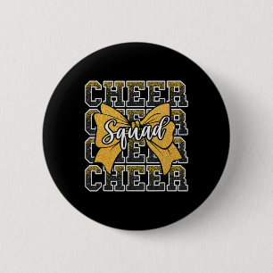 Gelbes Jubelteam Lustiger Sport Cheerleader Jubel Button