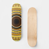 Gelbes Kaleidoskop Skateboard (Vorderseite)