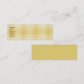 Gelbes kariertes - dünn mini visitenkarte (Vorne/Hinten)