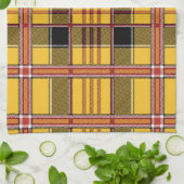 gelbes kariertes Küchentuch (Gefaltet)