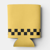 Gelbes kariertes Muster Dosenkühler (Rückseite)