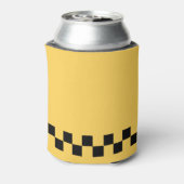 Gelbes kariertes Muster Dosenkühler (Kanne Rückseite)