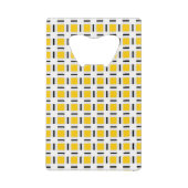 Gelbes Kariertes Muster Geldbeutel Flaschenöffner (Vorderseite)