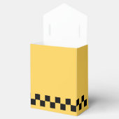 Gelbes kariertes Muster Geschenkschachtel (Geöffnet)