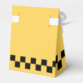 Gelbes kariertes Muster Geschenkschachtel (Rückseite)