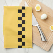 Gelbes kariertes Muster Geschirrtuch (Viertel Falte)