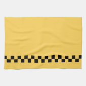 Gelbes kariertes Muster Geschirrtuch (Horizontal)