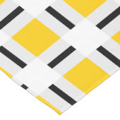 Gelbes Kariertes Muster Großer Tischläufer (Ecke)