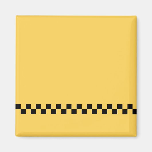 Gelbes kariertes Muster Magnet (Vorne)