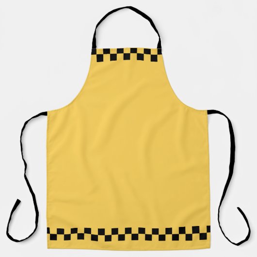 Gelbes kariertes Muster Schürze (Vorderseite)