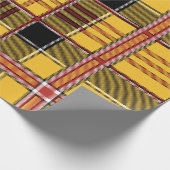 gelbes kariertes Packpapier (Ecke)