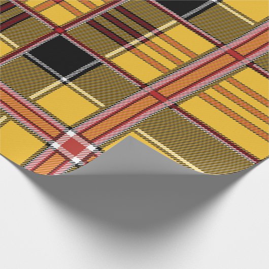 gelbes kariertes Packpapier (Ecke)