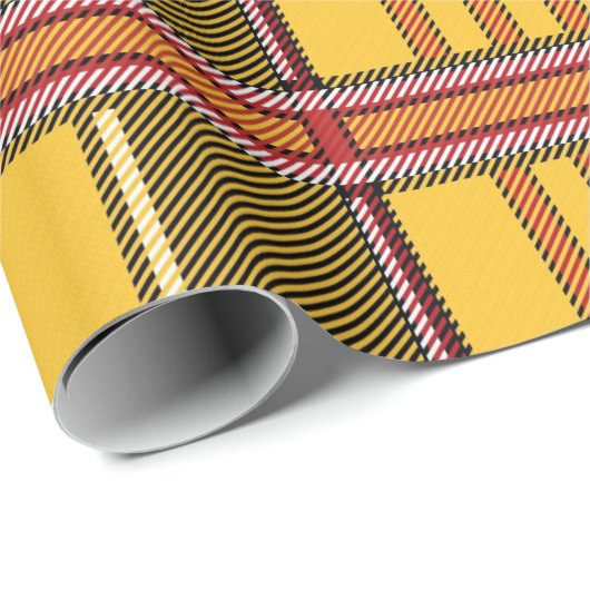 gelbes kariertes Packpapier (Rolleneckpunkt)