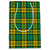Gelbes, Kariertes Tartan-Muster Mittlere Geschenktüte (Vorderseite)