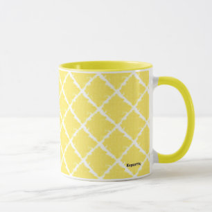 Gelbes Karo Muster Tasse