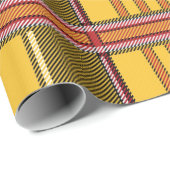 gelbes Karopapier Geschenkpapier (Rolleneckpunkt)