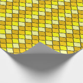 Gelbes Karton-Karo-Wrapping Paper Geschenkpapier (Ecke)