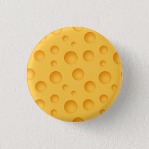 Gelbes Käse-Muster Button