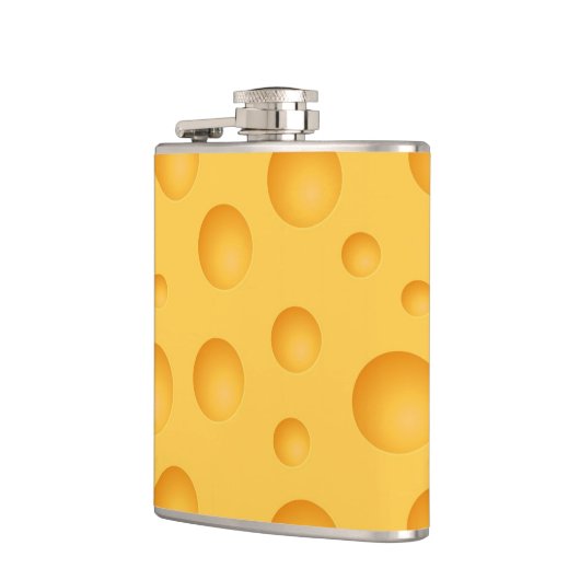 Gelbes Käse-Muster Flachmann (Links)