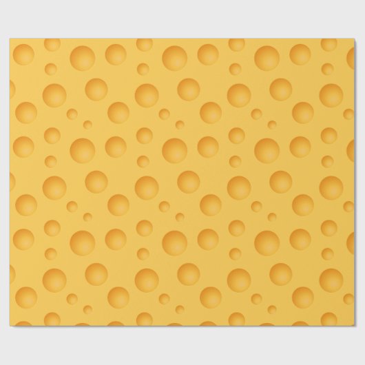 Gelbes Käse-Muster Geschenkpapier (Flach)