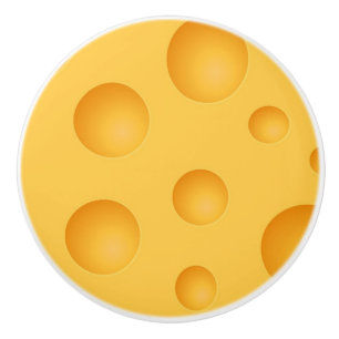 Gelbes Käse-Muster Keramikknauf