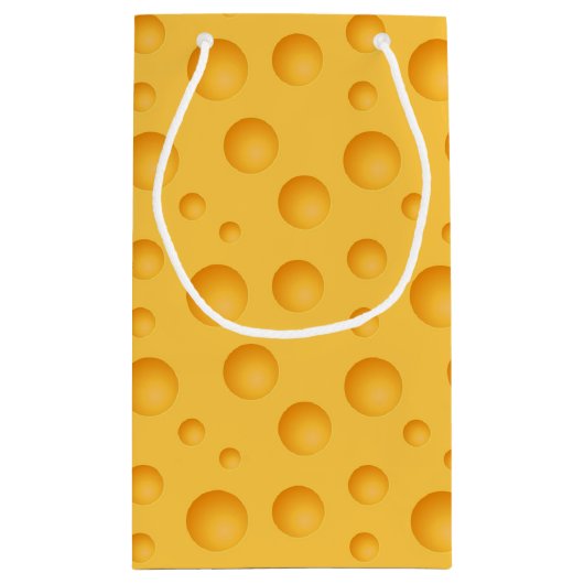 Gelbes Käse-Muster Kleine Geschenktüte (Rückseite)