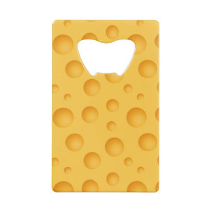 Gelbes Käse-Muster Kreditkartenflaschenöffner