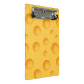 Gelbes Käse-Muster Mini Klemmbrett (Schrägansicht)