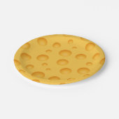 Gelbes Käse-Muster Pappteller (Schrägansicht)