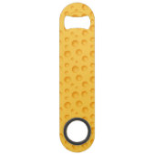 Gelbes Käse-Muster Speed Flaschenöffner (Rückseite)