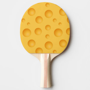Gelbes Käse-Muster Tischtennis Schläger