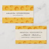 Gelbes Käse-Muster Visitenkarte (Vorne/Hinten)