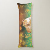 Gelbes Kätzchen Kissen (Rückseite (Vertikal))