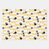 Gelbes "Klasse von" Hundeschema und Dotmuster Geschenkpapier Set (Vorderseite)