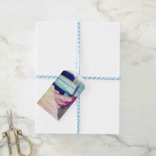 GELBES KLEID, ROTE SCHUHE GESCHENKANHÄNGER (Mit Garn)