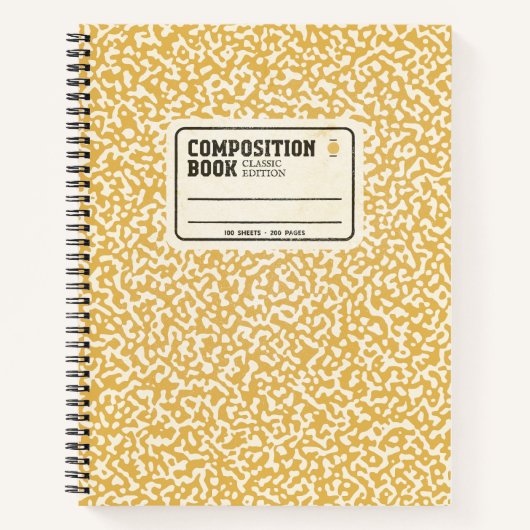 Gelbes Kompositionssystem Notizblock (Vorderseite)
