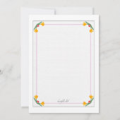 Gelbes Krokus-Treffen und grüßen Einladung (Rückseite)