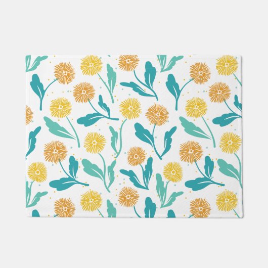 Gelbes Kronleuchter Blumenmuster - naturlich Inspi Fußmatte (Vorderseite)