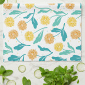 Gelbes Kronleuchter Blumenmuster - naturlich Inspi Geschirrtuch (Gefaltet)