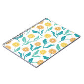 Gelbes Kronleuchter Blumenmuster - naturlich Inspi Notizblock (Linke Seite)
