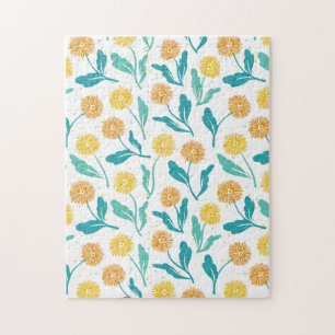 Gelbes Kronleuchter Blumenmuster - naturlich Inspi Puzzle