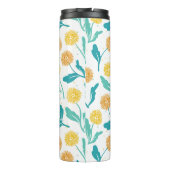 Gelbes Kronleuchter Blumenmuster - naturlich Inspi Thermosbecher (Rückseite)