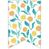 Gelbes Kronleuchter Blumenmuster - naturlich Inspi Wimpelkette (Dritte Fahne)