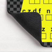 Gelbes Kryptogramm Mousepad (Ecke)