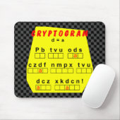 Gelbes Kryptogramm Mousepad (Mit Mouse)