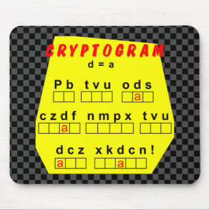 Gelbes Kryptogramm Mousepad