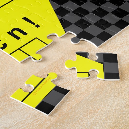 Gelbes Kryptogramm Puzzle (Seite)